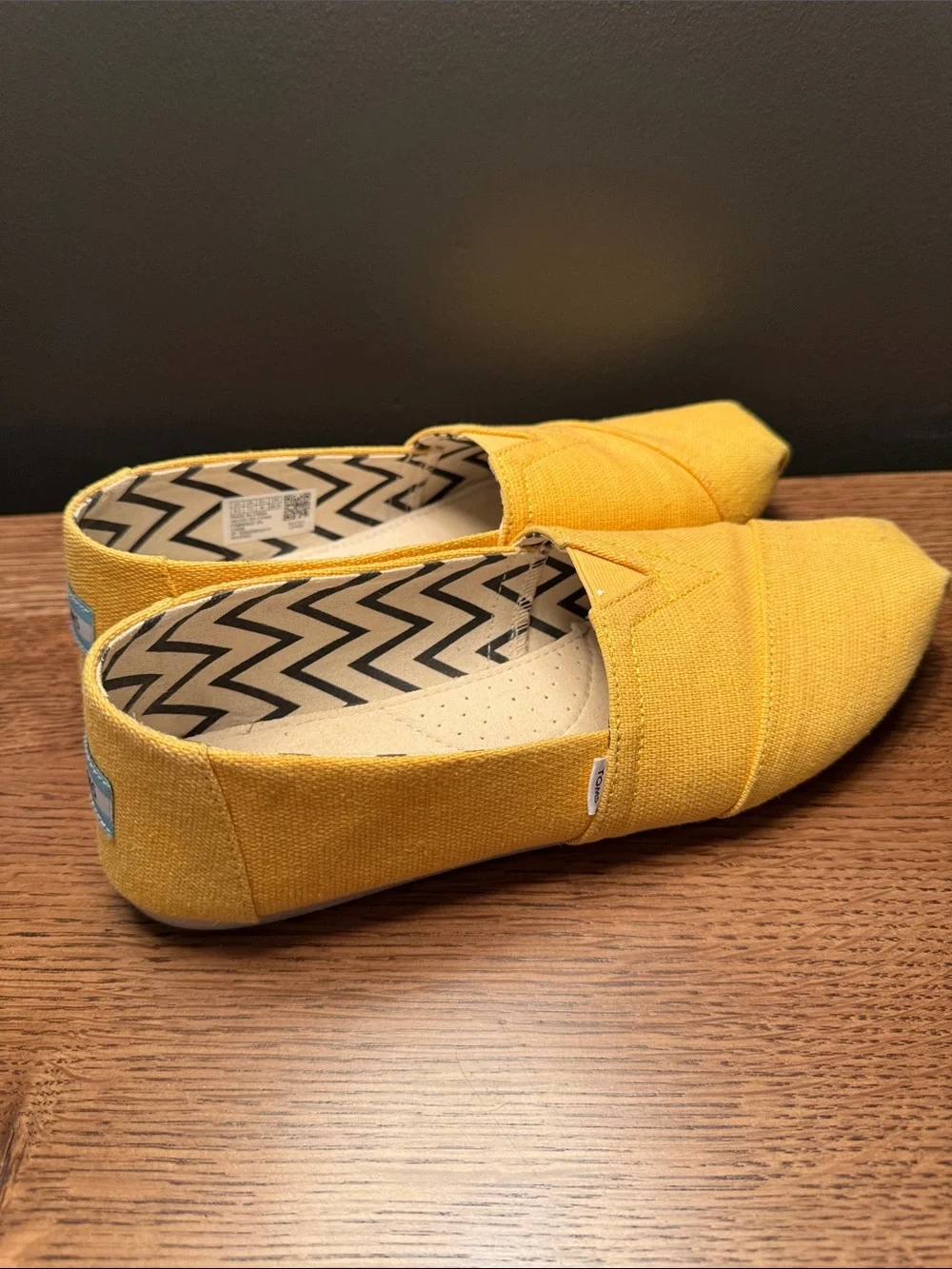 TOMS Women's Alpargata Slip-On Canvas Loafers in Mustard Yellow - 9.5